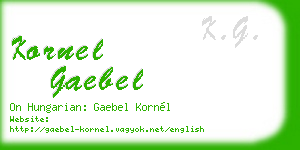 kornel gaebel business card